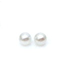 White 2.5-3mm Undrilled Round Pairs